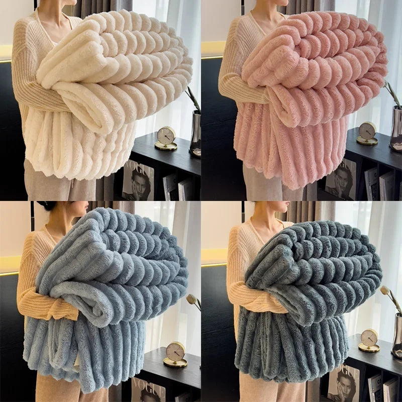 Evara Plush Throw Blanket