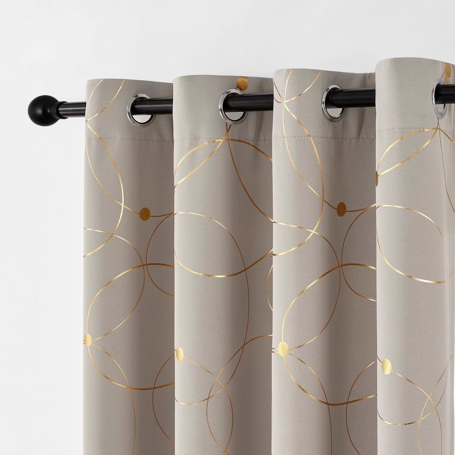 Golden Wave Blackout Curtain Set