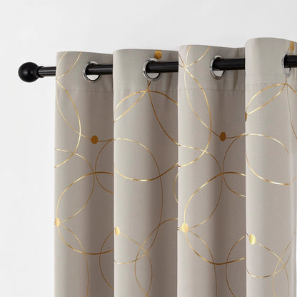 Golden Wave Blackout Curtain Set